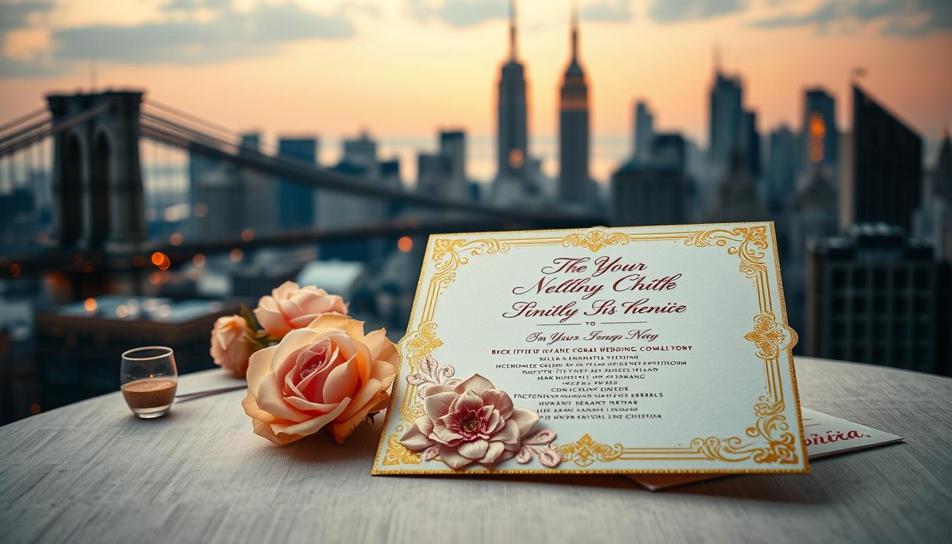 NYC destination wedding invitation NYC destination wedding invitation
