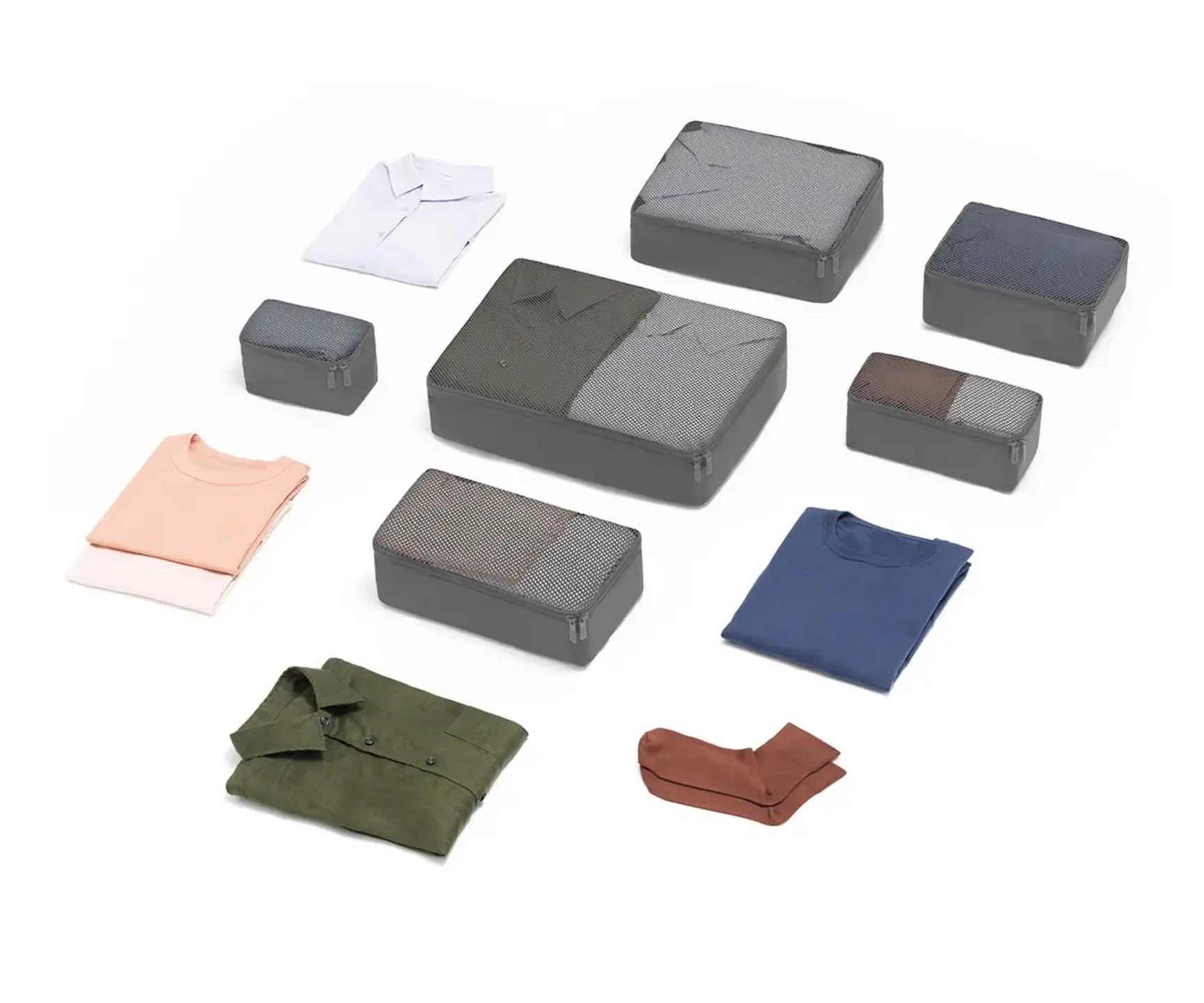 Away The Insider Packing Cubes shown with clothing inside